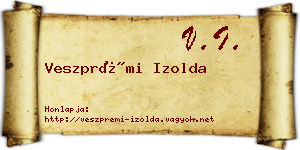 Veszprémi Izolda névjegykártya