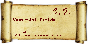 Veszprémi Izolda névjegykártya